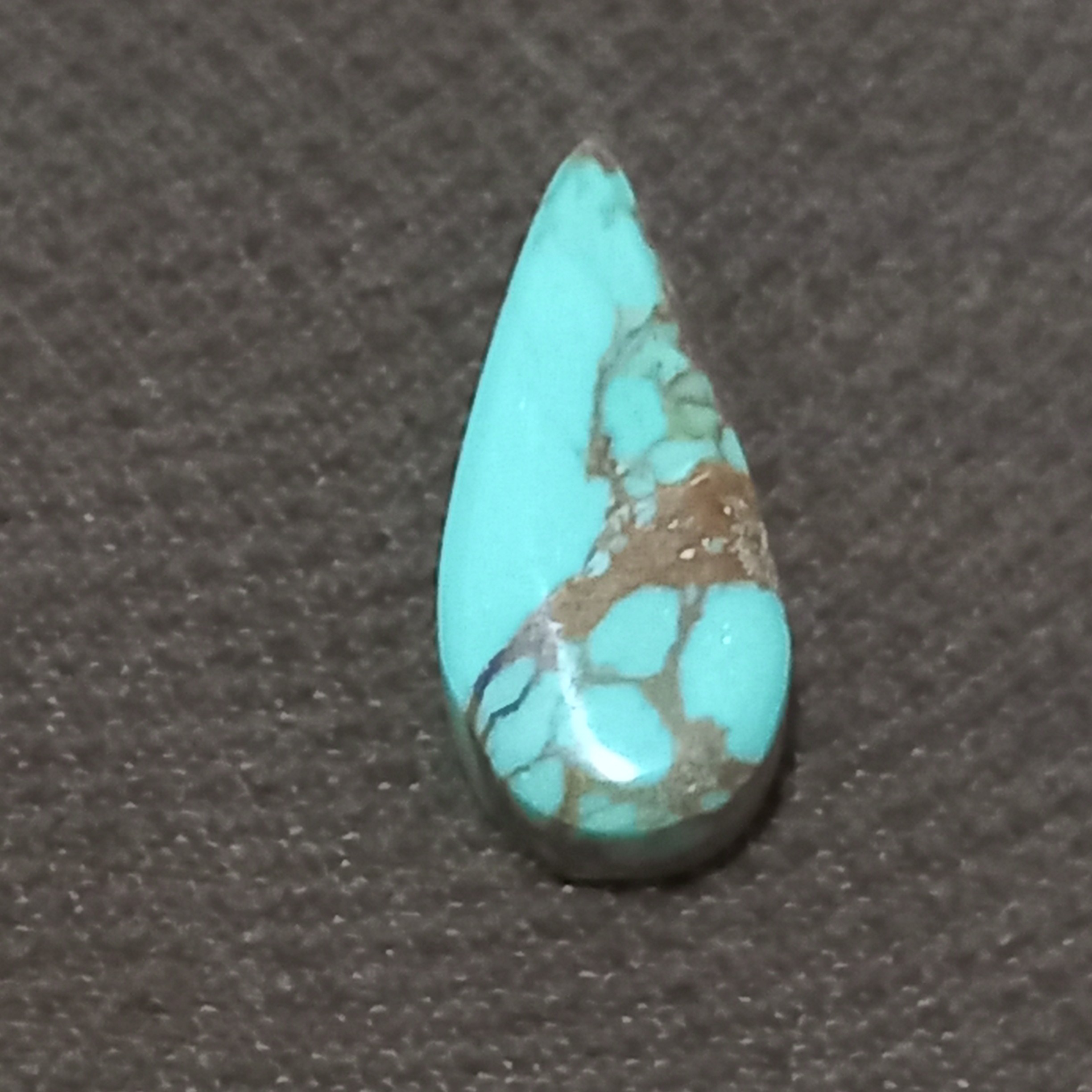 نگین فیروزه سبز تراش اشک کد 27