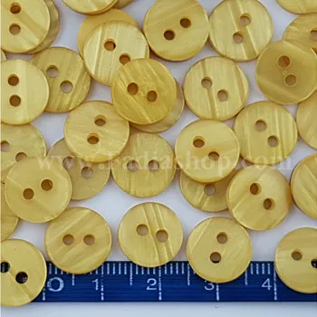 دکمه پیراهنی 18 صدف خردلی روشن