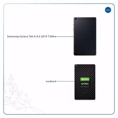 برچسب پوششی ماهوت مدل Nvidia Brand مناسب برای تبلت سامسونگ Galaxy Tab A 8.0 2019 T290