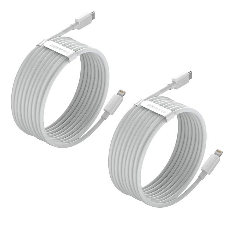 کابل USB-C به لایتنینگ باسئوس مدل tzcatlzj-02 طول 1.5 متر بسته 2 عددی