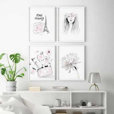 تابلو مدل دکوراتیو کد TA110232 مجموعه 4 عددی