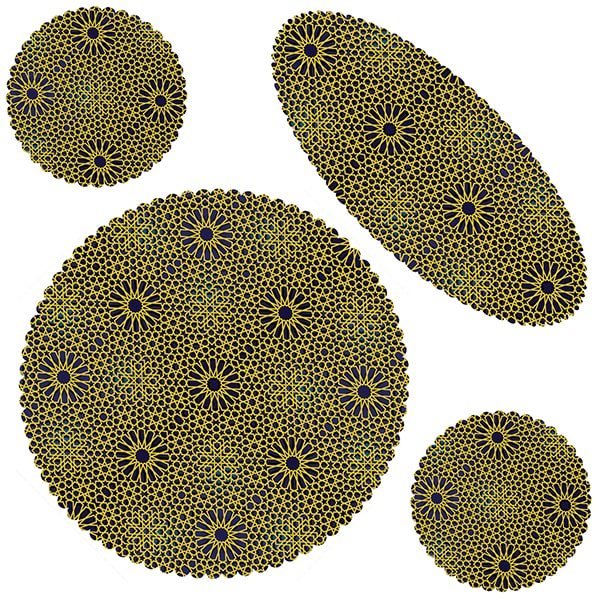 رانر رومیزی مخمل ست 4 تکه رنس مدل S32-42097