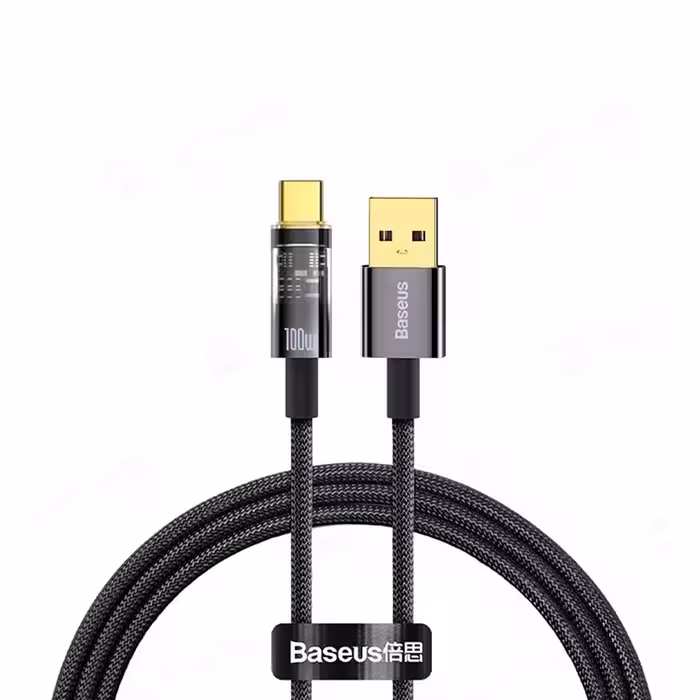 کابل شارژ هوشمند تایپ سی باسئوس Baseus Auto Power-Off Fast Charging Data Cable Type-c 1m CATS000201