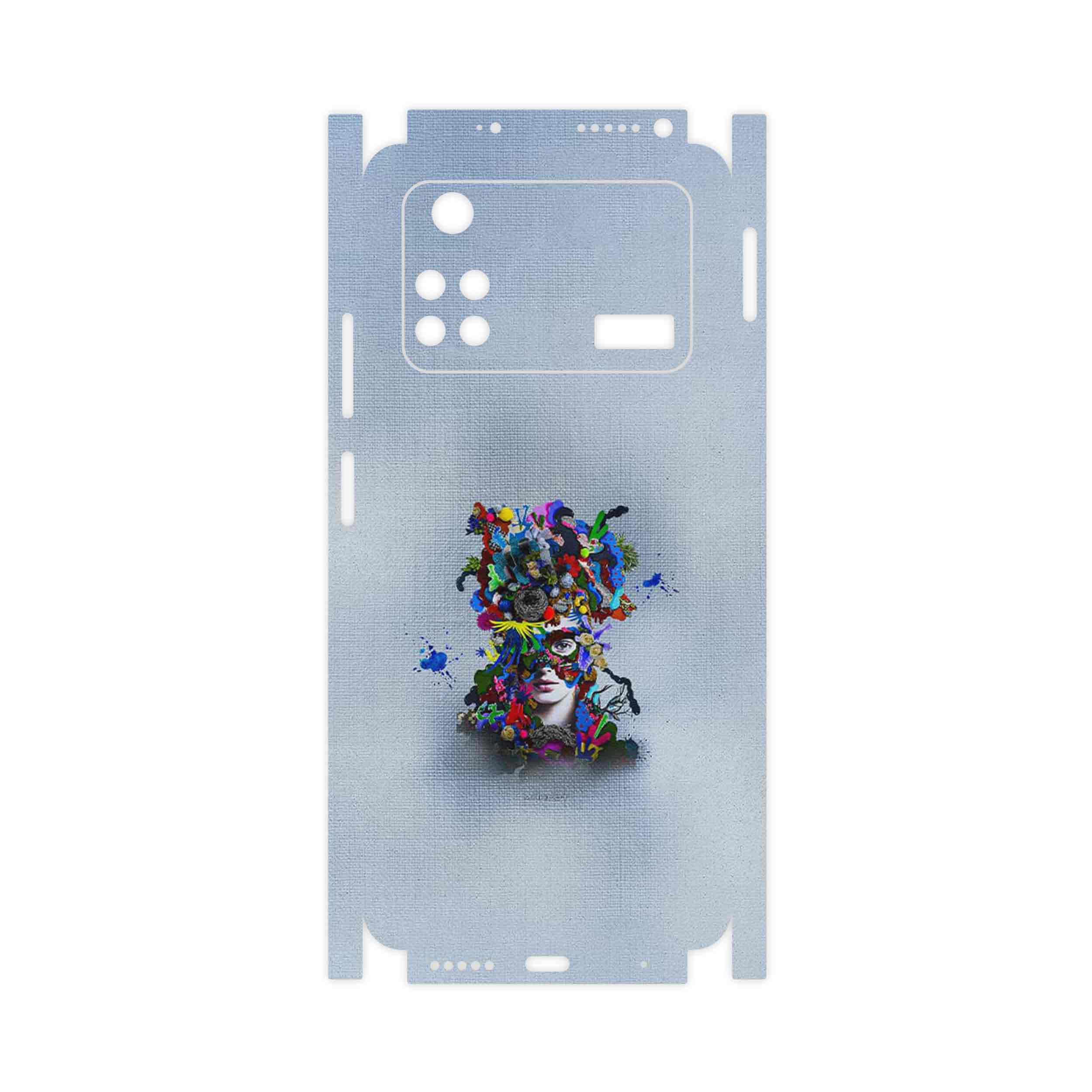 برچسب پوششی ماهوت مدل Collage of surreal Portrait of Women 4-FullSkin مناسب برای گوشی موبایل شیائومی Poco M4 Pro 4G