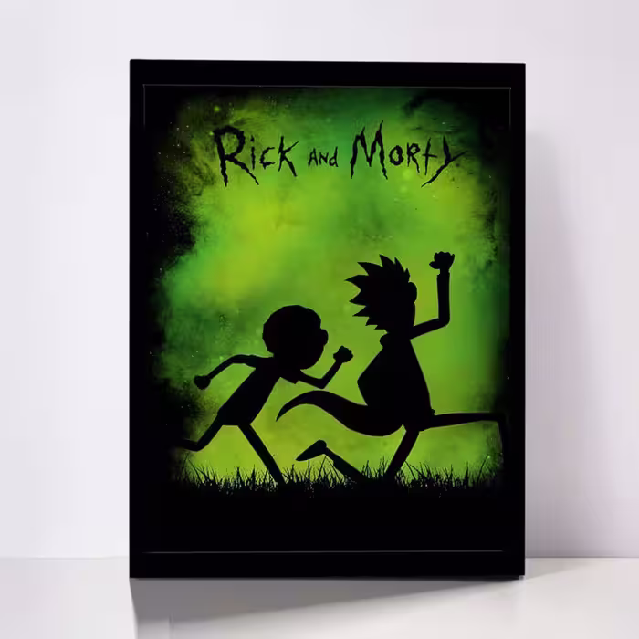 تابلو مدل Rick &amp;amp; Morty کد F-1034 | دنیای قاب