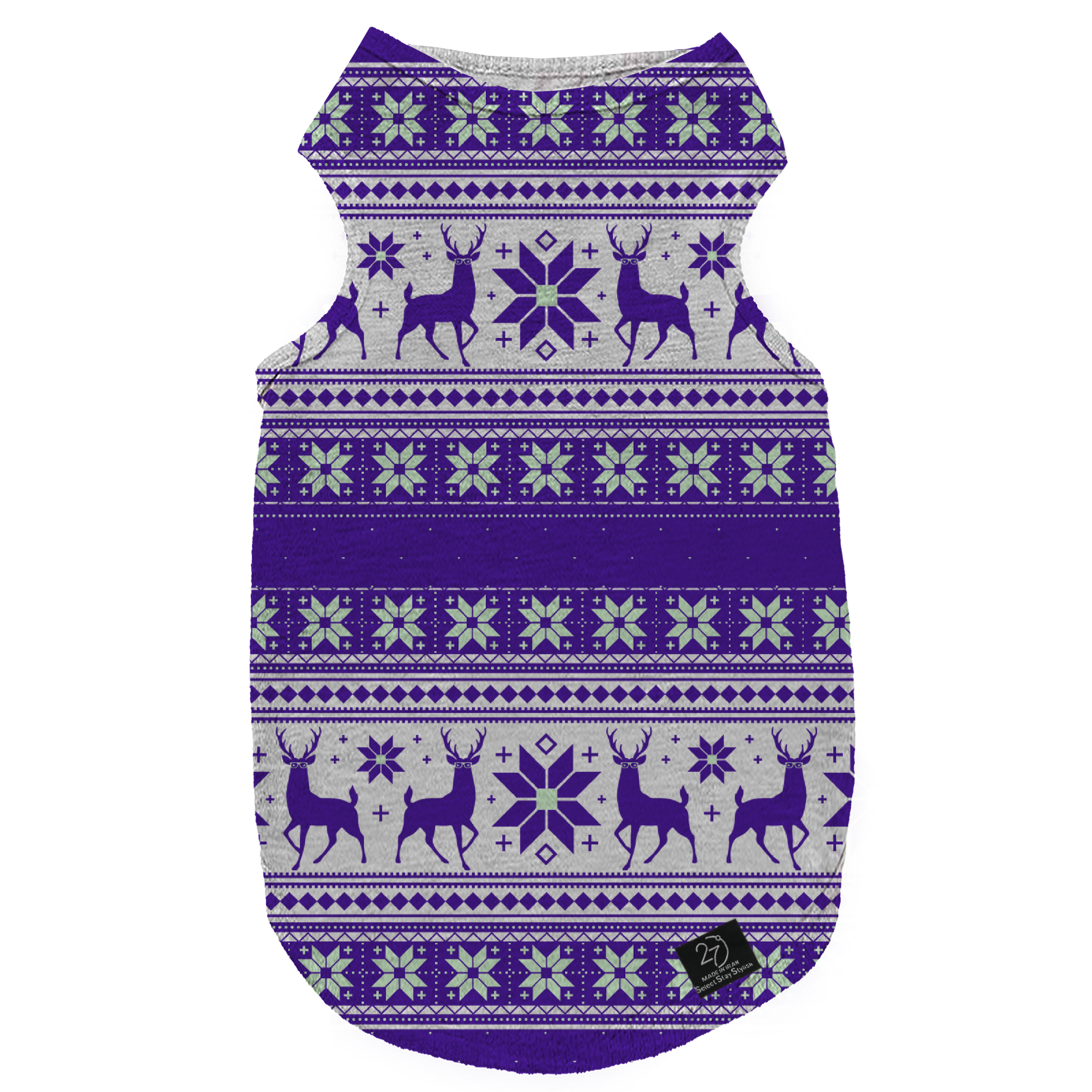 لباس سگ و گربه 27 طرح Reindeer Christmas کد MH873 سایز S
