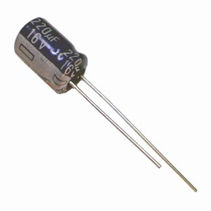  خازن الکترولیت 220 میکروفاراد کد 116 بسته 4 عددی