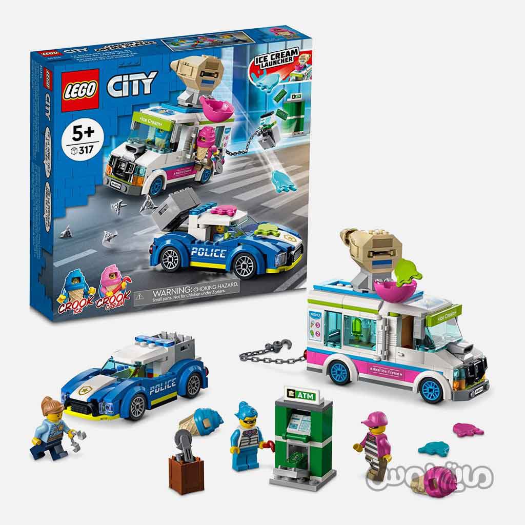 لگو تعقیب و گریز پلیس و کامیون بستنی سری سیتی

