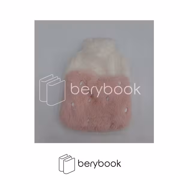 کیسه آب گرم / hot water bag / پولیشی / طرح سفید و صورتی / جیب دار / کد 109035 / 500 میل