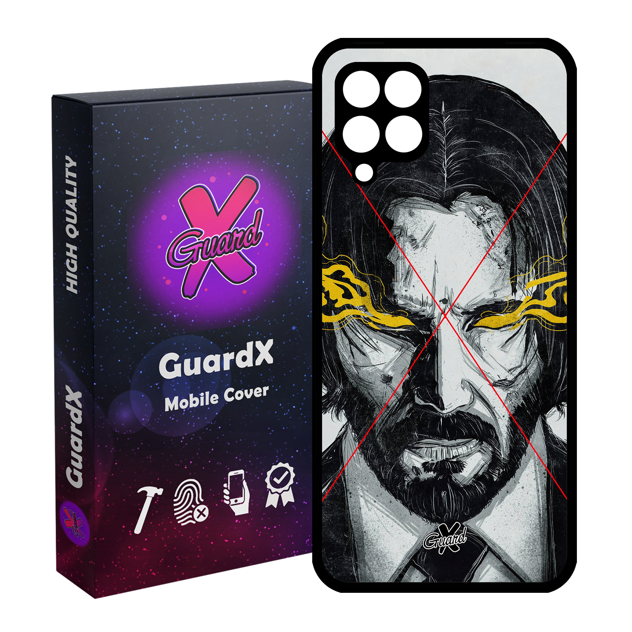 کاور گارد ایکس طرح John Wick مدل Glass10158 مناسب برای گوشی موبایل سامسونگ Galaxy M32 4G / F22