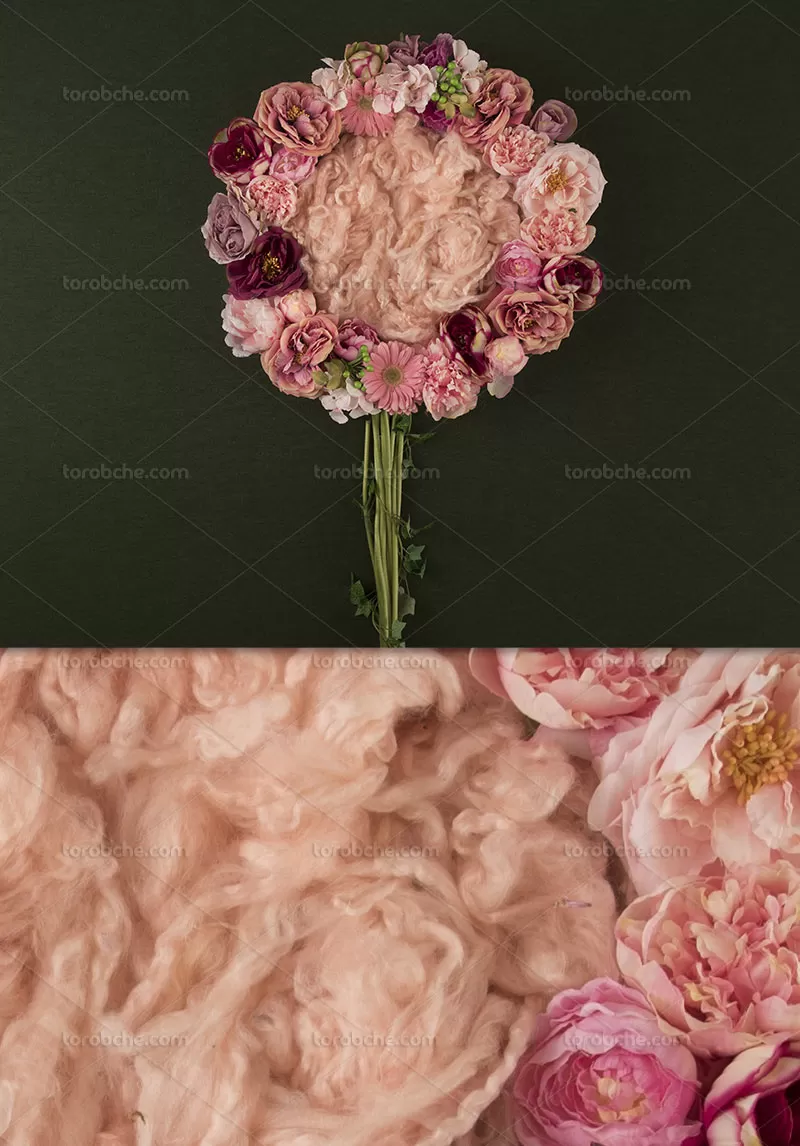 بک گراند عکاسی نوزاد طرح گل | گرافیک با طعم تربچه