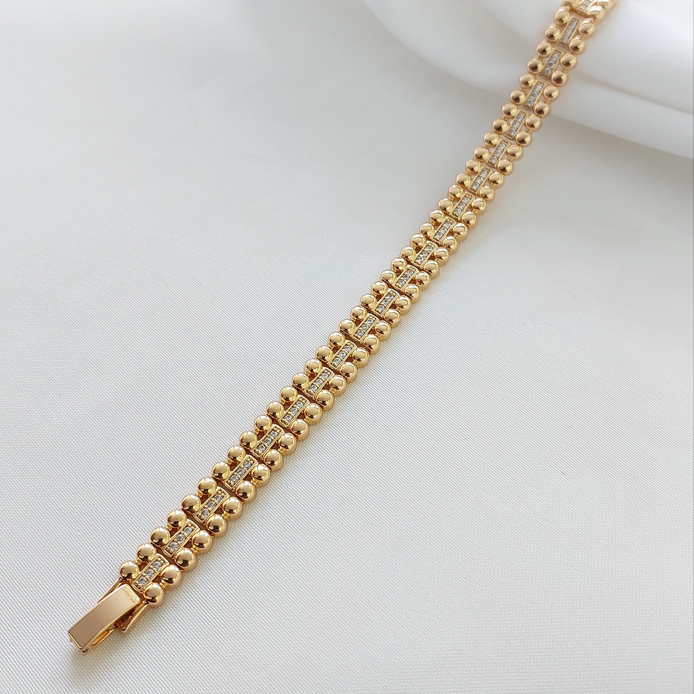 دستبند طرح رولکس مارک ژوپینگ رنگ ثابت و ضدحساسیت 