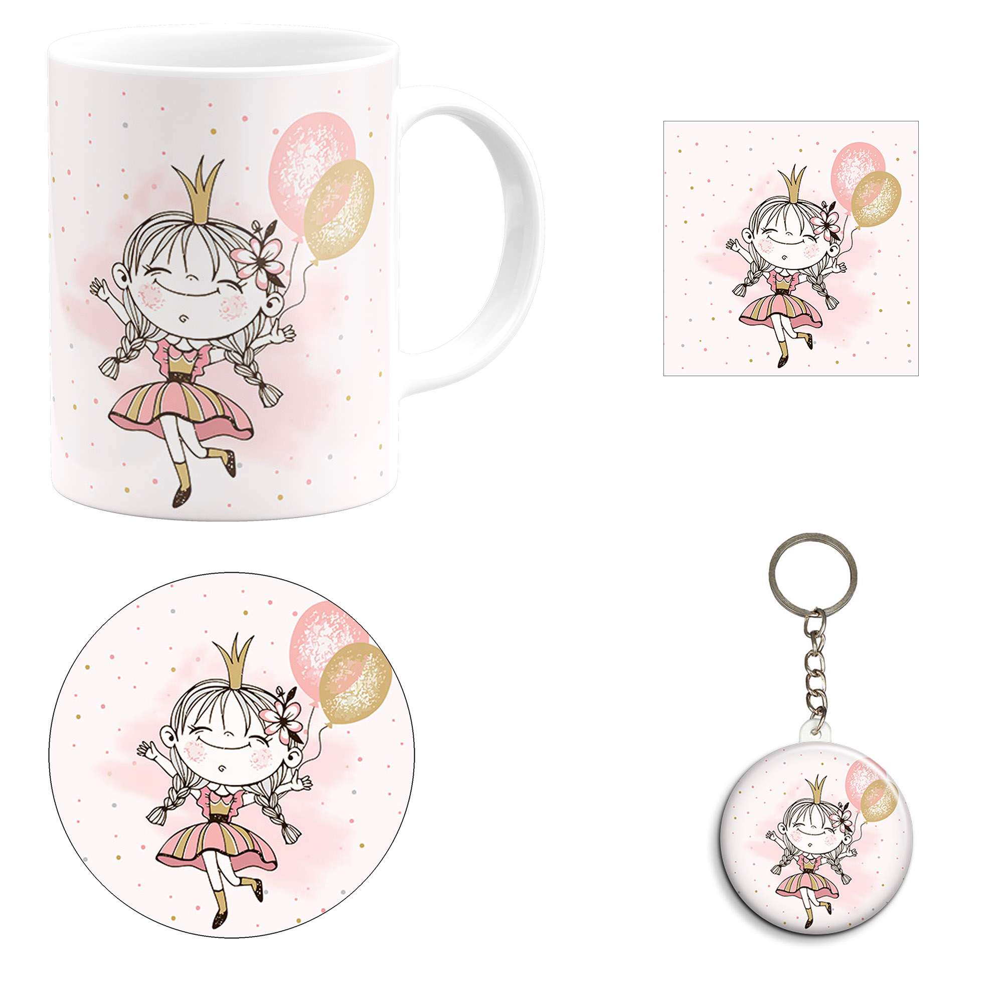 ست هدیه ماگ طرح روز دختر کد M3