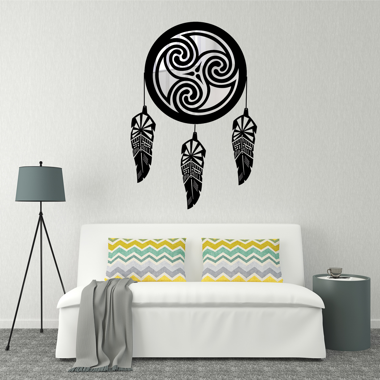 آینه دکوراتیو طرح dreamcatcher 1