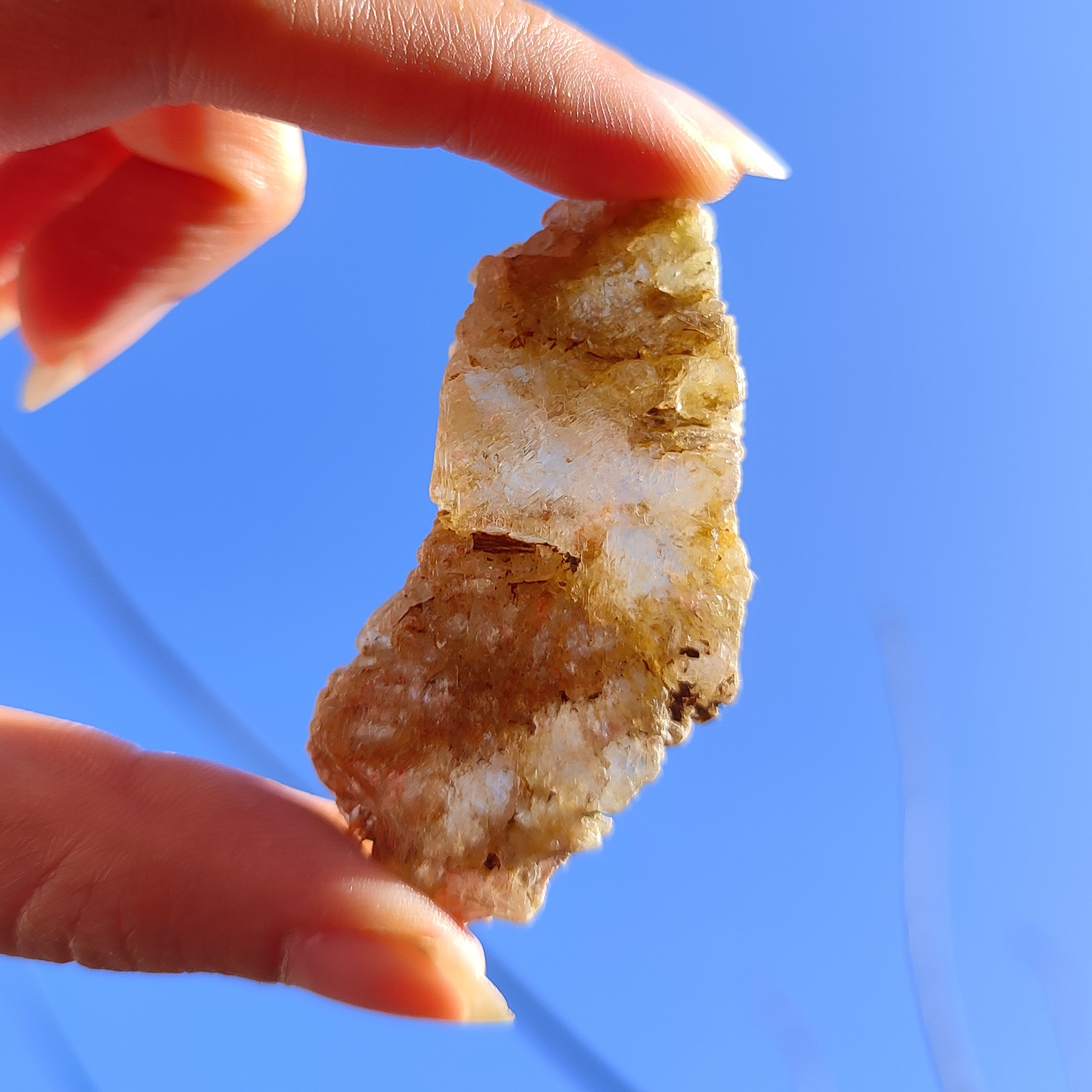 سنگ راف و تراش نخورده ژیپس شیشه ای کاملا طبیعی و اصل کد5