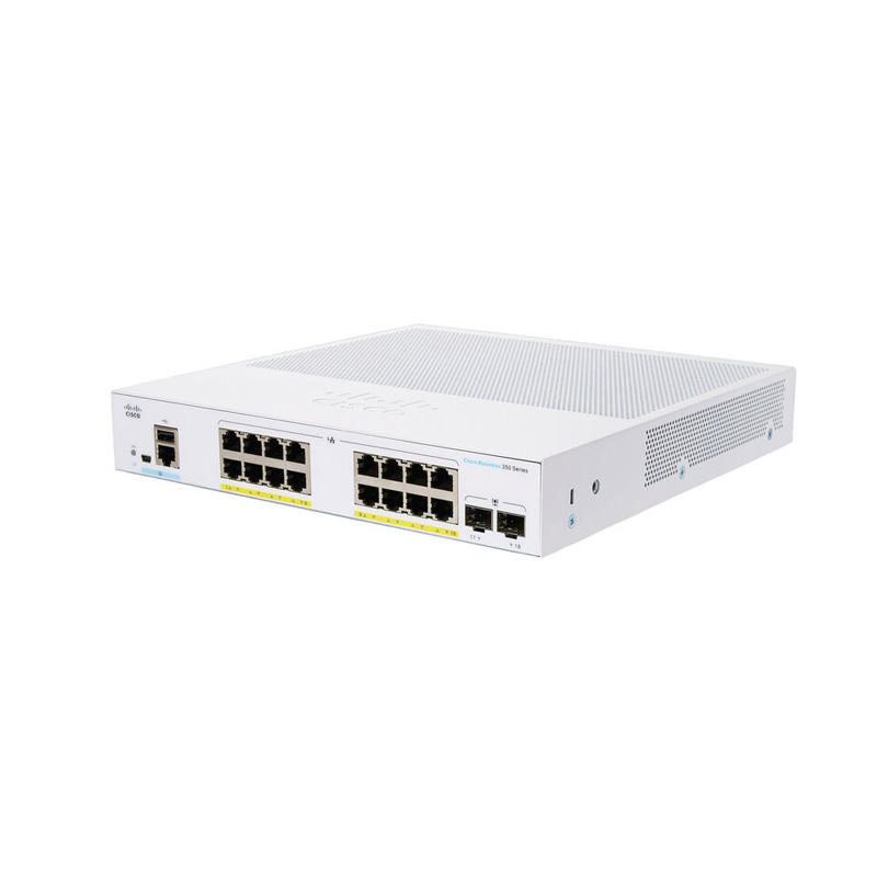 سوئیچ 16 پورت PoE سیسکو CBS350-16P-2G