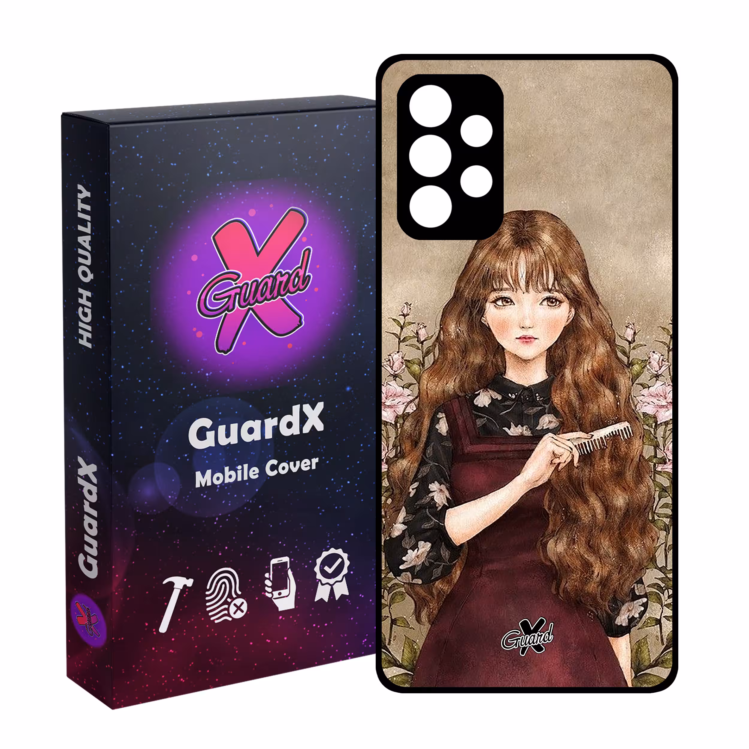 کاور گارد ایکس طرح دختر مدل Glass10246 مناسب برای گوشی موبایل سامسونگ Galaxy A32 5G