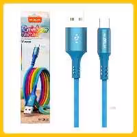 کابل رنگی USB به تایپ سی موکسوم mx-cb100