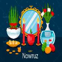 وکتور سفره هفت سین با گل لاله | گرافیک با طعم تربچه
