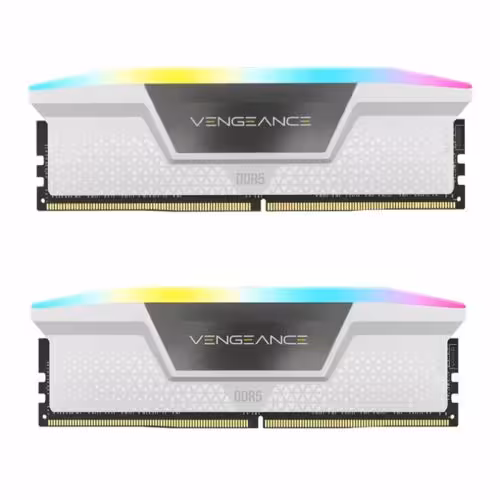 رم کورسیر VENGEANCE RGB White 32GB 16GBx2 6000MHz CL36 DDR5 (آکبند-گارانتی اصلی)