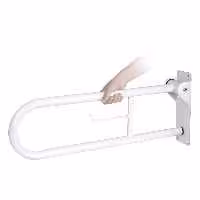 دستگیره تاشو سفید سالمندی 75cm - مدیکال اید | دستگیره تاشو سفید الکترواستاتیک | دستگیره معلولین