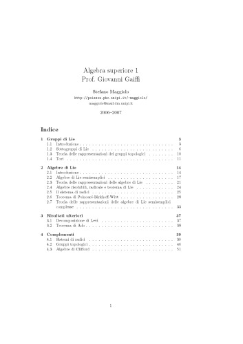 خرید و دانلود نسخه کامل کتاب Algebra superiore 1 [Lecture notes]