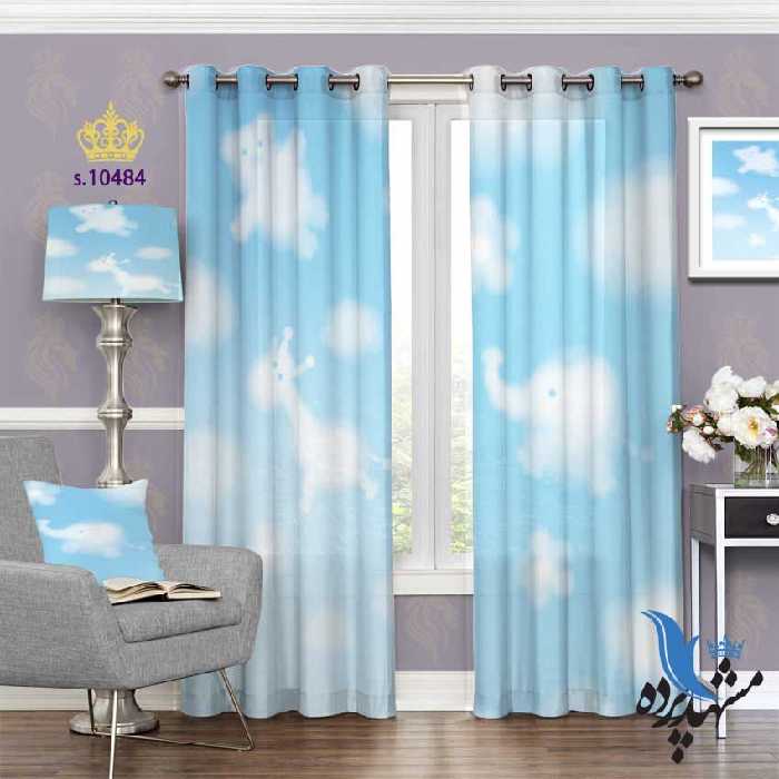 پرده پانچ کودکانه طرح ابر S10484