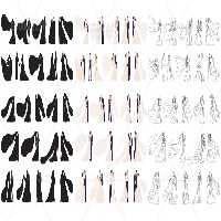 وکتور فیگور عروس و داماد | گرافیک با طعم تربچه