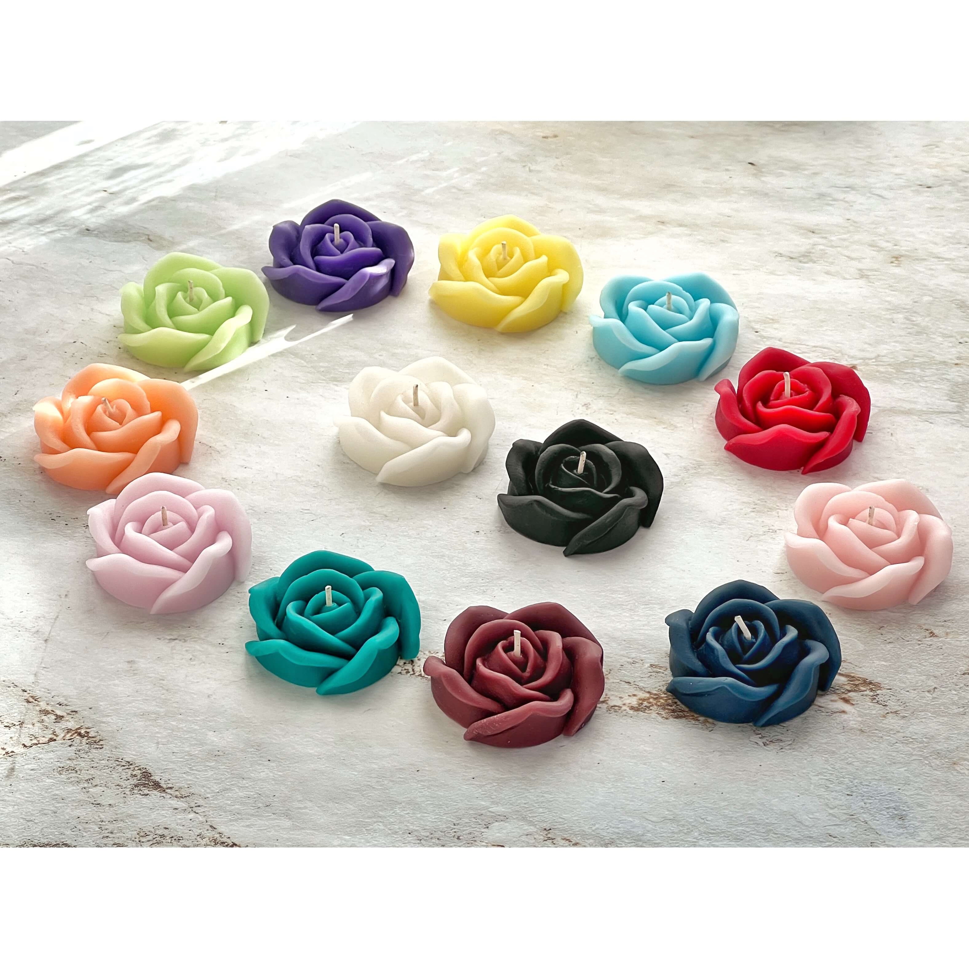 شمع گل رز شناور 100 عددی