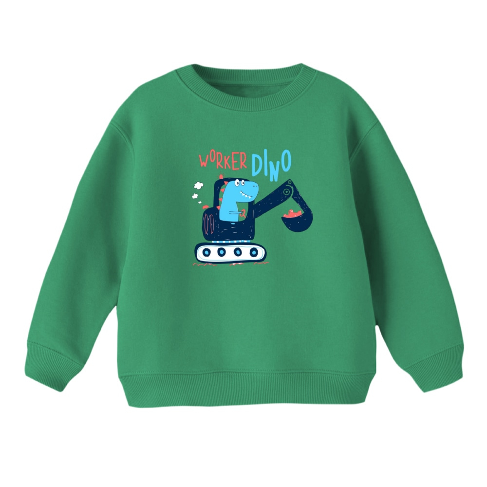 سویشرت بچگانه مدل دایناسور کد 17 رنگ سبز