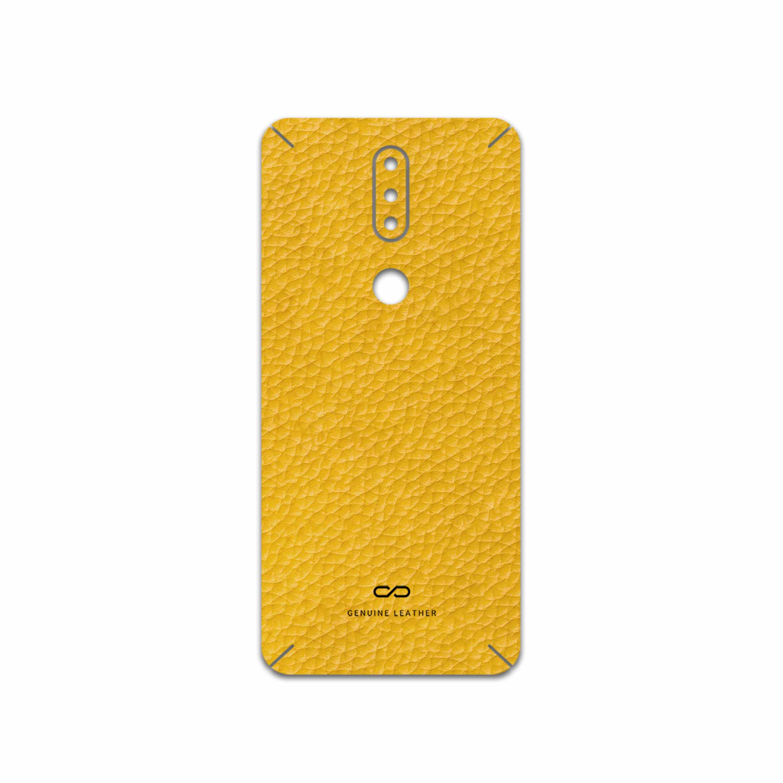 برچسب پوششی ماهوت مدل Mustard-Leather مناسب برای گوشی موبایل نوکیا 2.4