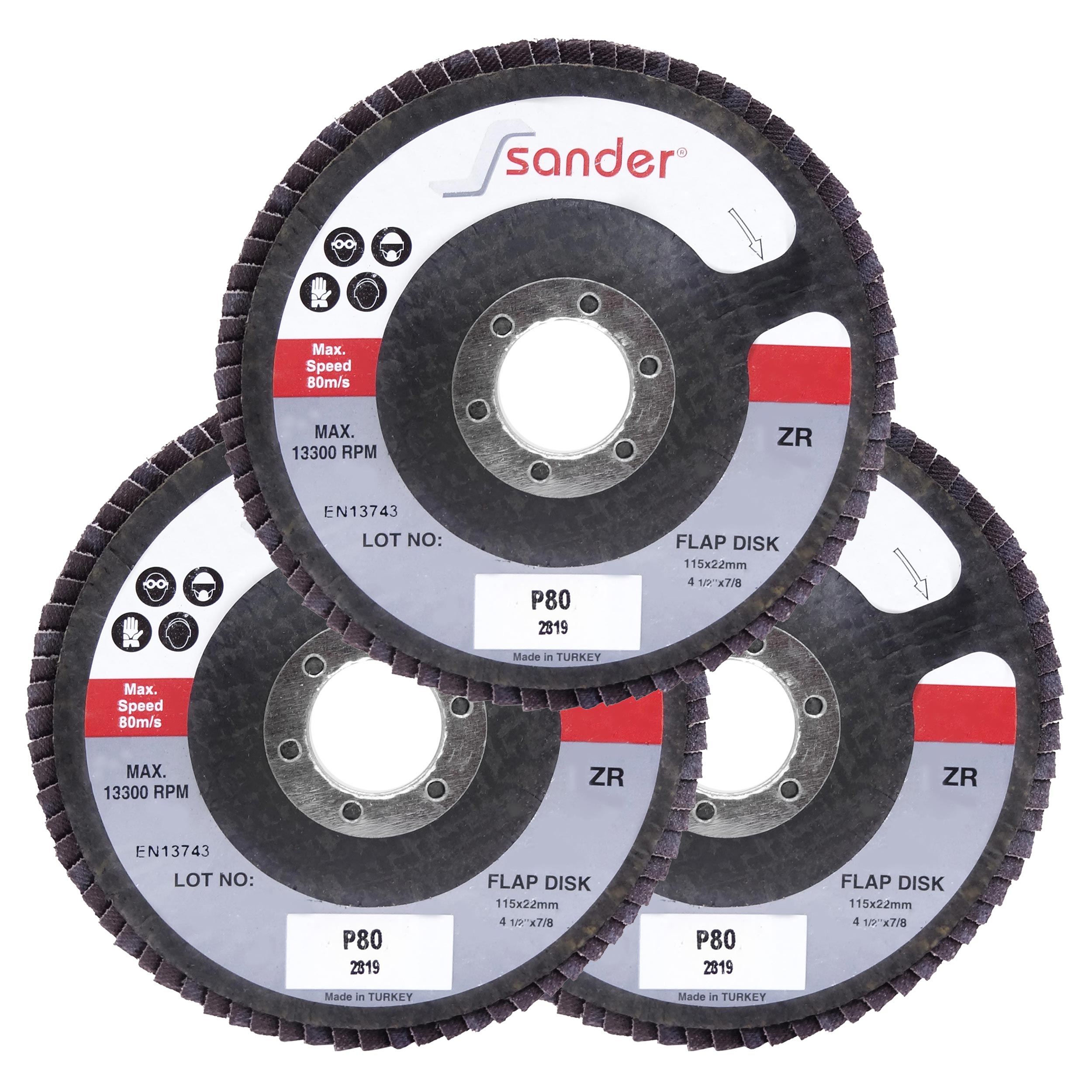 صفحه فلاپ زیرکونیوم ساندر مدل MMA-SD-80ZR3- مجموعه 3 عددی 