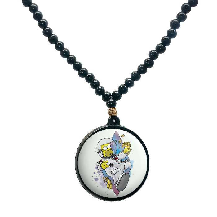 گردنبند پرمانه طرح سیمپسون ها کد pmd.21291 مدل دو طرفه