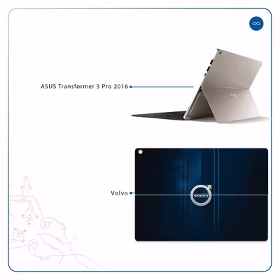 برچسب پوششی ماهوت مدل Volvo مناسب برای تبلت ایسوس Transformer 3 Pro 2016