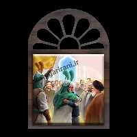 تندیس کاشی پنجره ای سردار دلها مدل 2ZG123