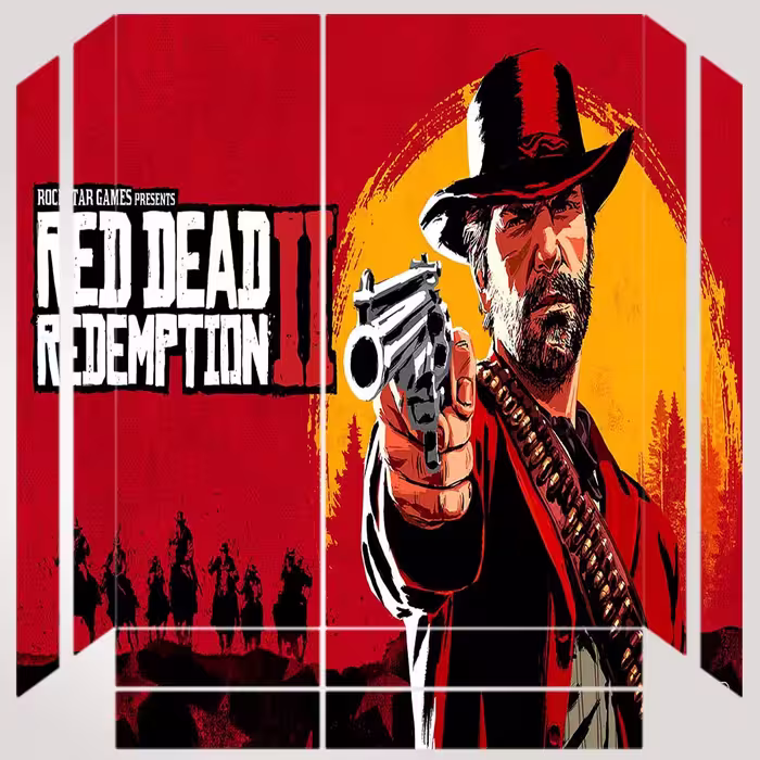 برچسب پلی استیشن ۴ مدل ps4 fat طرح red dead کد PS-1036
