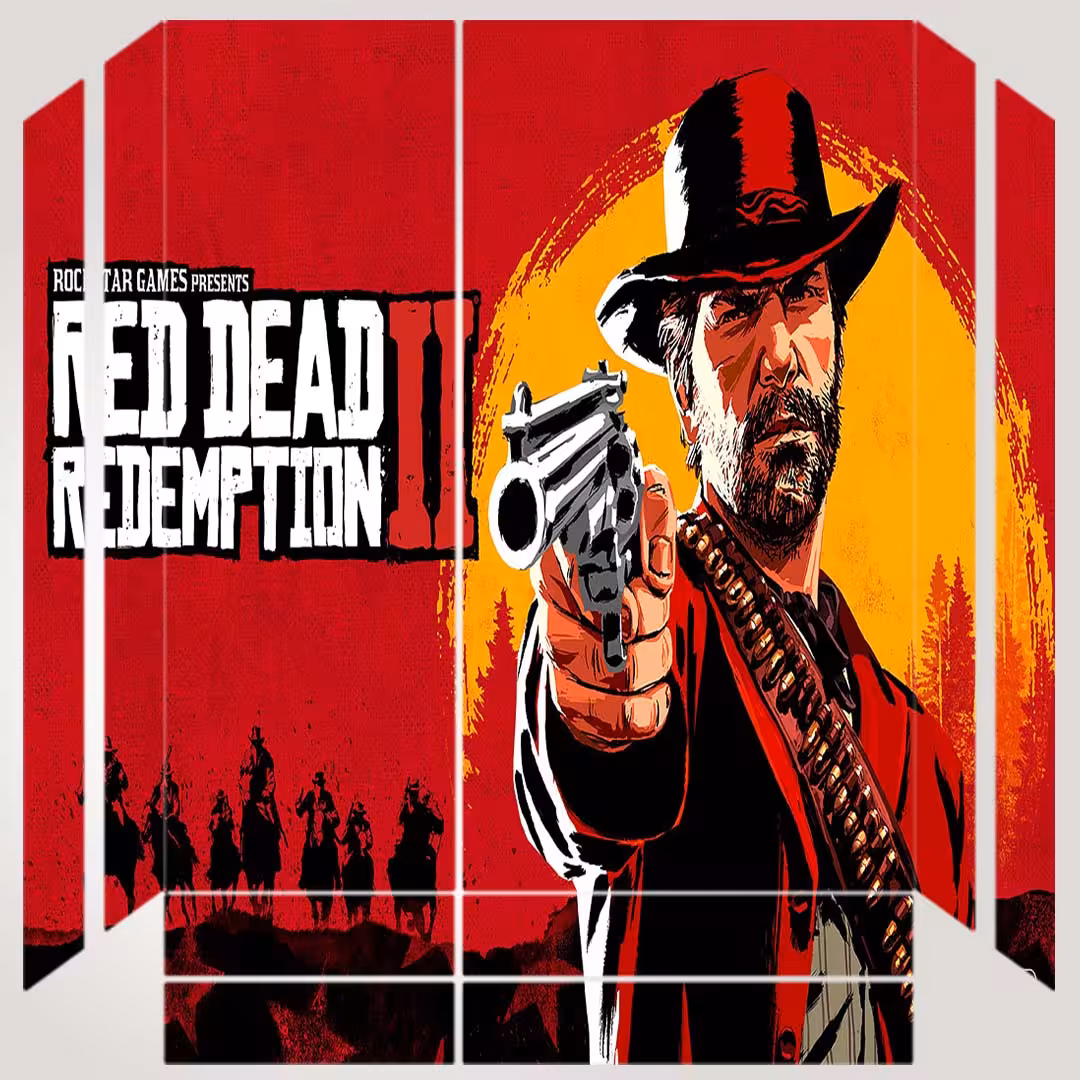 برچسب پلی استیشن ۴ مدل ps4 fat طرح red dead کد PS-1036