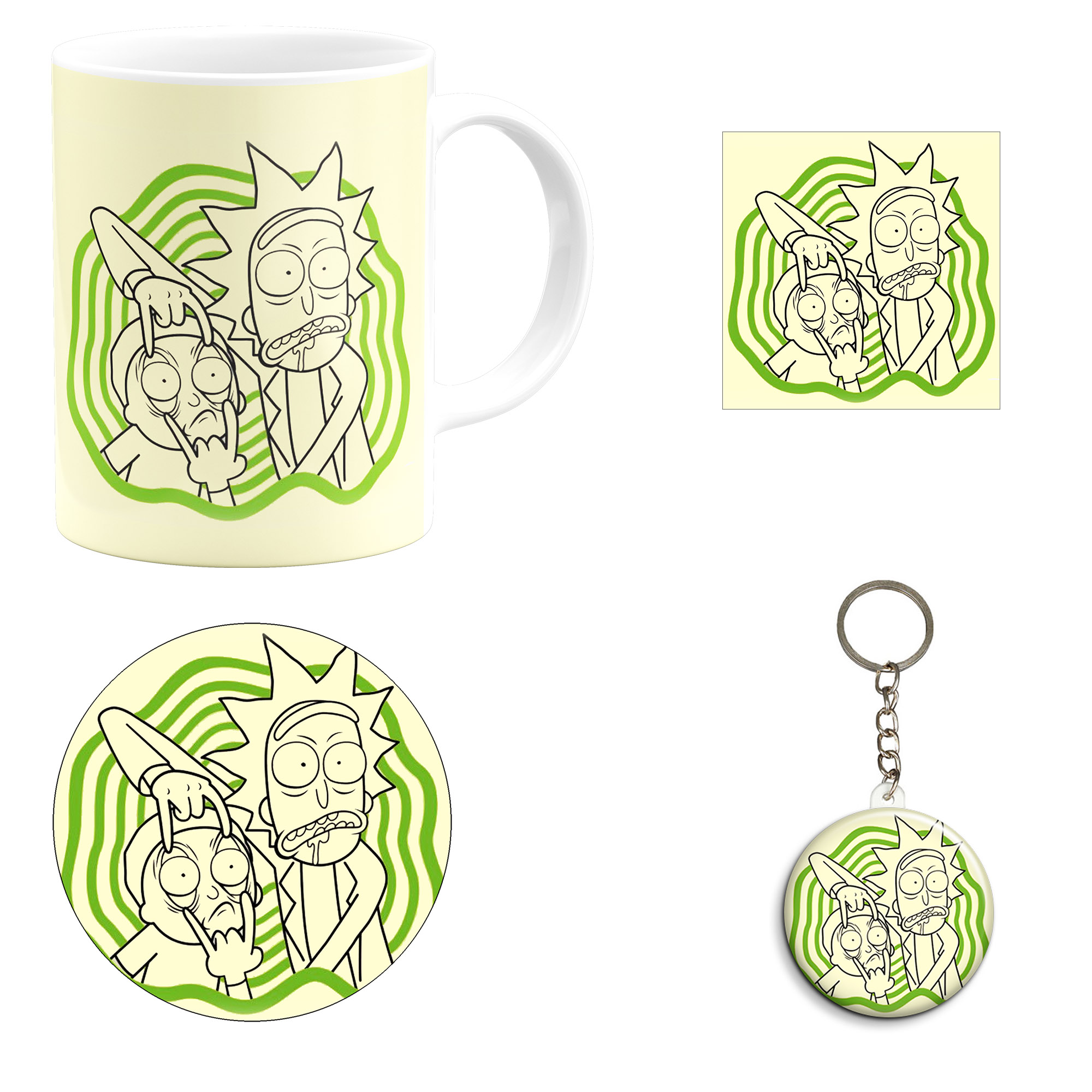 ست هدیه ماگ مدل انیمیشن ریک و مورتی کد M12