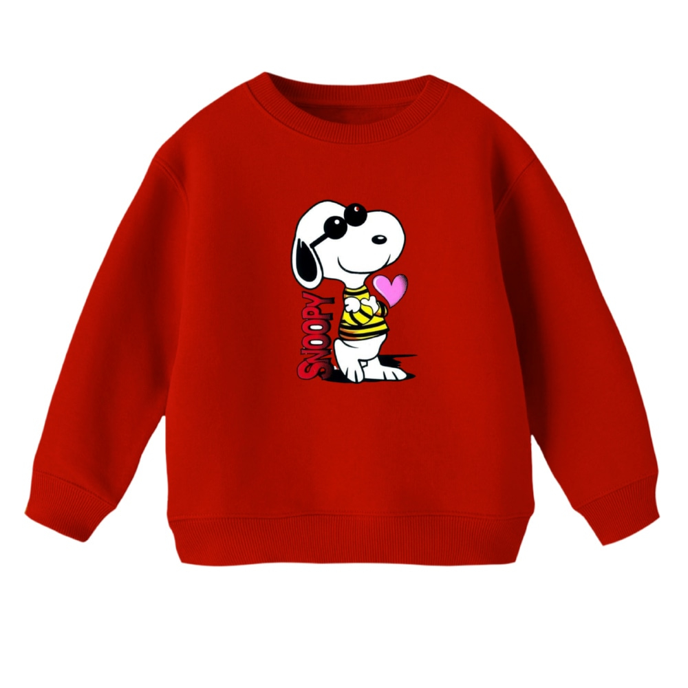 سویشرت بچگانه مدل اسنوپی کد 48 رنگ قرمز