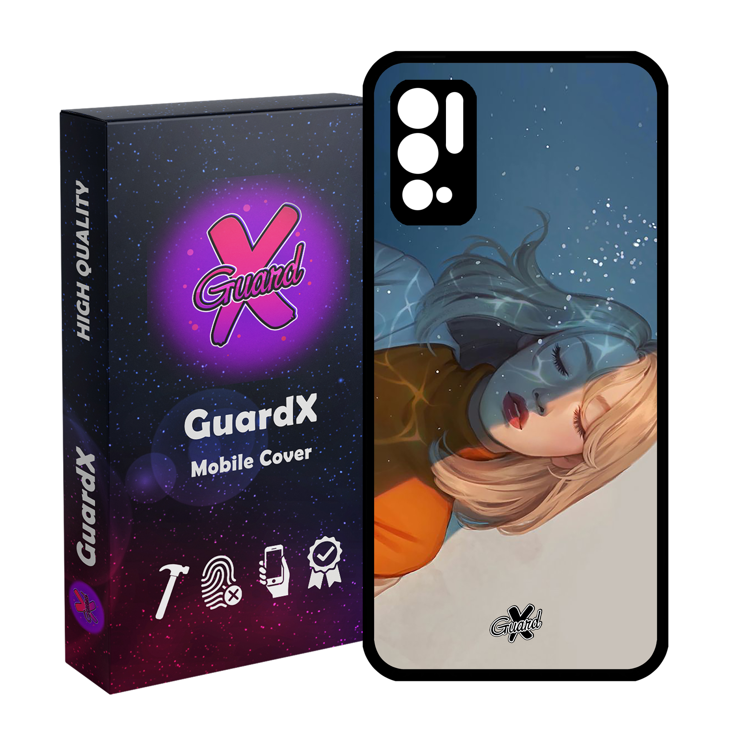 کاور گارد ایکس طرح Girl مدل Glass10013 مناسب برای گوشی موبایل شیائومی Redmi Note 10 5G / Poco M3 Pro