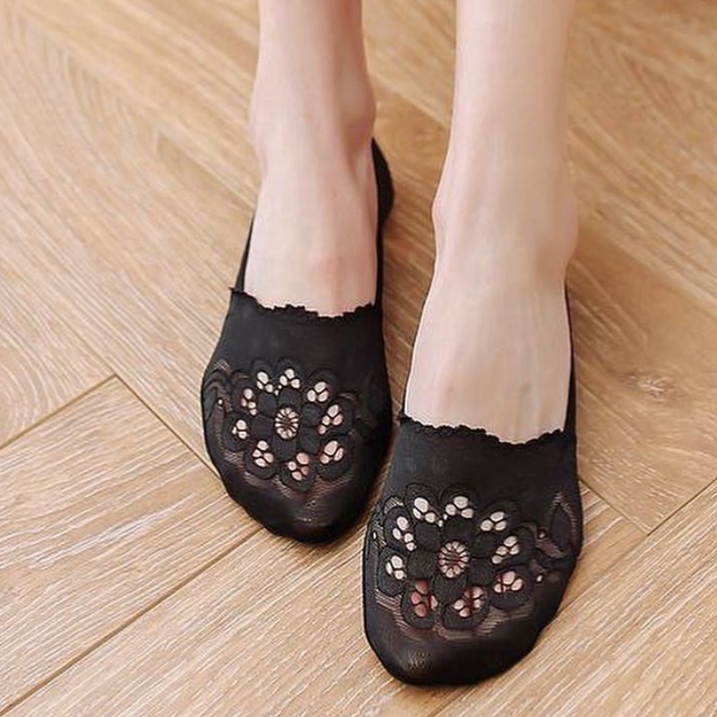 جوراب کالجی گل درشت