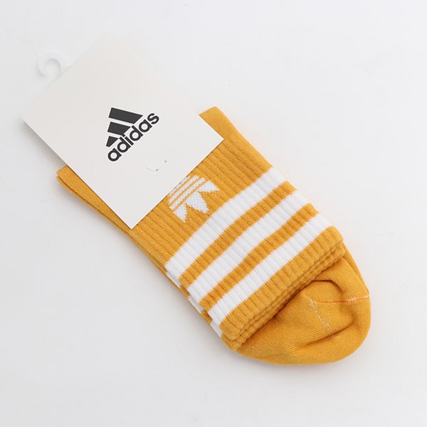 جوراب اسپورت adidas نیم ساق پنبه اُکر نوار سفید کانگورو 20256