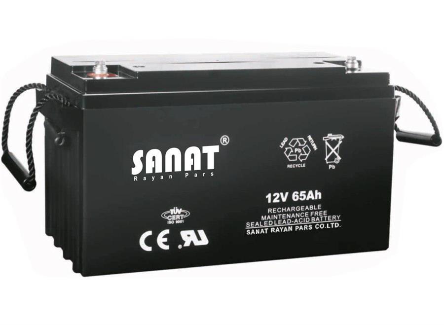 باتری یو پی اس صنعت رایان پارس 12 ولت 65 آمپر ساعت