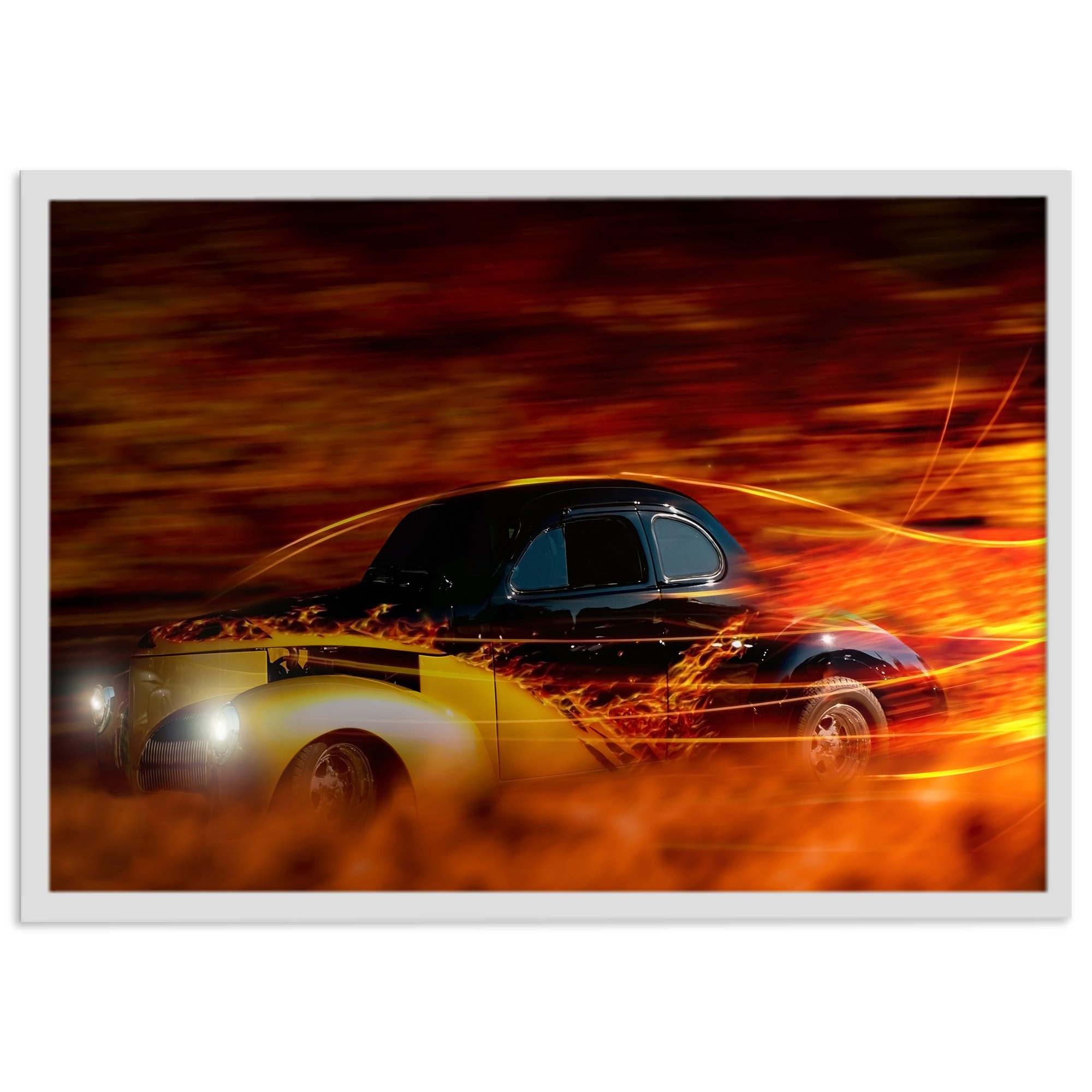 تابلو نوری بکلیت طرح ماشین آتشین مدل لایت باکس W-s1590