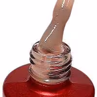 لمینیت کاشت ناخن رنگ بژ ، بیلدرژل شیشه لاکی، بیلدرژل مایع 16 میل برند آدرین
