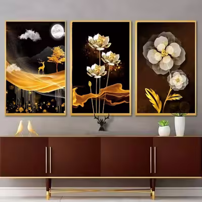 تابلو مدل دکوراتیو کد 1167 مجموعه 3 عددی