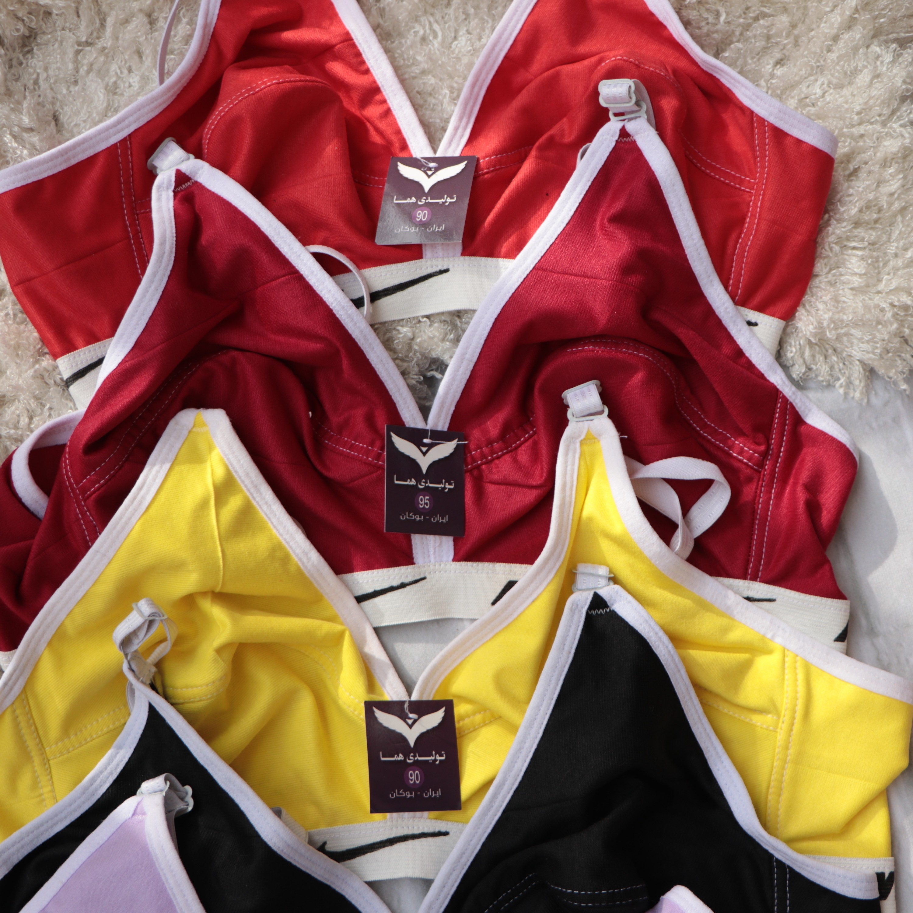 سوتین نخی اسپرت دو لایه در سایز بندی 90تا 100