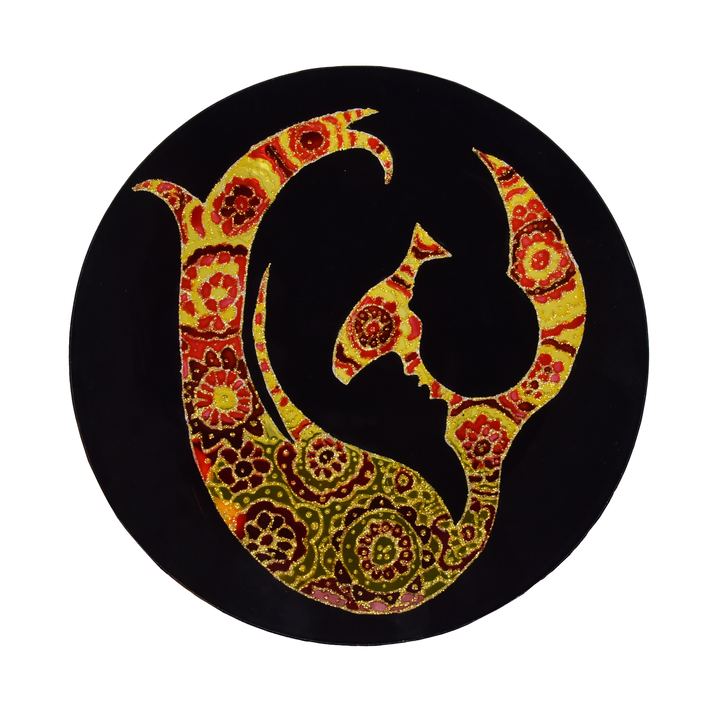 بشقاب ویترای طرح مادر و کودک کد ma-23