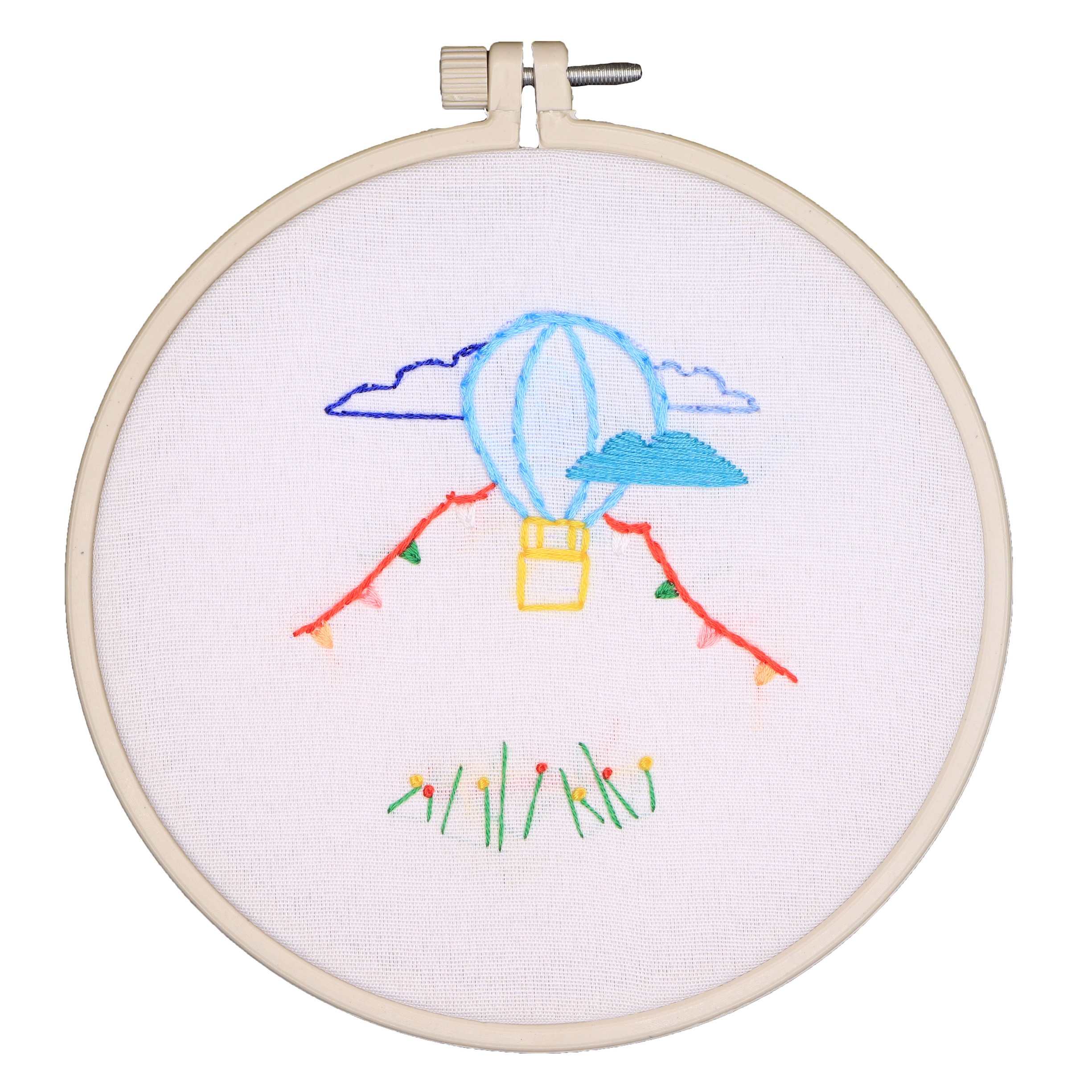 تابلو گلدوزی طرح بالن اتاق کودک کد M35