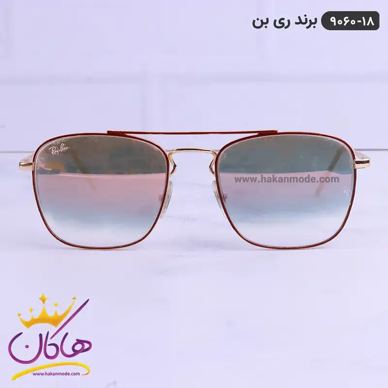 عینک ری بن رزگلد شیشه ای اورجینال 9060/18